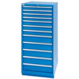 Lista International XSSC1350-1234BBMA Lista® 12 Drawer Standard Width Cabinet - Bright Blue, Master Keyed image.