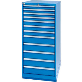 Lista International XSSC1350-1234BBRG Lista® 12 Drawer Standard Width Cabinet - Bright Blue, Individual Lock image.