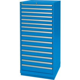 Lista International XSSC1350-1502BBRG Lista® 15 Drawer Standard Width Cabinet - Bright Blue, Individual Lock image.