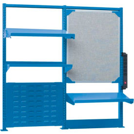 Lista International XSSMNX-60/2424/BB Lista Louver Panel Kit W/ Shelf, 50-3/4"W x 15"D, Blue image.