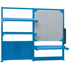 Lista International XSSMNX-72/3030/BB Lista Louver Panel Kit W/ Shelf, 62-3/4"W x 15"D, Blue image.