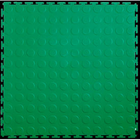 Lock-Tile LK009 Lock-Tile® PVC Floor Tiles, LK009, 19.5x19.5", Coin, Green image.