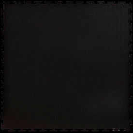 Lock-Tile SM001 Lock-Tile® PVC Floor Tiles, SM001, 19.5x19.5", Textured, Black image.