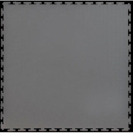 Lock-Tile SM002D Lock-Tile® PVC Floor Tiles, SM002D, 19.5x19.5", Textured, Dark Gray image.