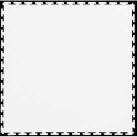 Lock-Tile SM003 Lock-Tile® PVC Floor Tiles, SM003, 19.5x19.5", Textured, White image.