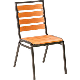 Lorell LLR42685 Lorell® Teak Outdoor Chair - Pack of 4 image.