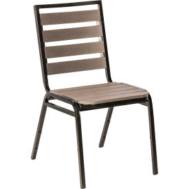 Lorell LLR42687 Lorell® Charcoal Outdoor Chair - Pack of 4 image.