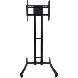 Luxor Corp FP1000 Luxor Adjustable Height Rolling TV Stand For 32"-70" TVs, Black image.