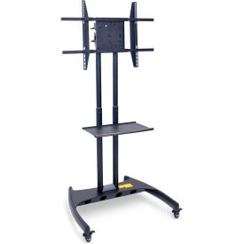 Luxor Corp FP3500 Luxor Adjustable Height Rotating LCD TV Stand For 40"-60" TVs, Black image.