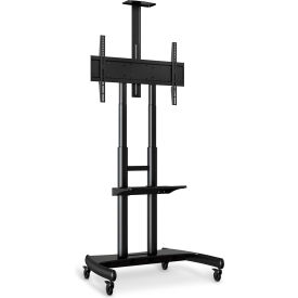 Luxor Corp FP4000 Luxor Adjustable Height Large Capacity LCD TV Stand For 40"-80" TVs, Black image.