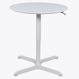 Luxor Corp LX-PNADJ-36RD Luxor 36" Round Adjustable Height Restaurant Table, White image.