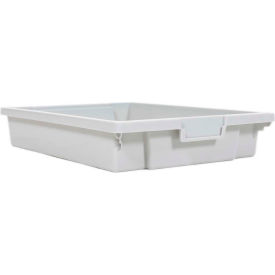 3"H Tote for Mobile Bin Carts - 16-3/4"L x 12-1/4"W x 3"H - Pkg Qty 8, Gray view 2