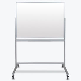 mobile globalindustrial whiteboard sided magnetic double glass rollover zoom