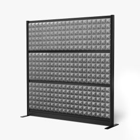 Luxor Modular Studio Room Divider Wall 70"W x 70"H Dark Gray 