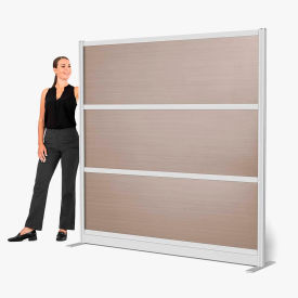 Luxor Modular Room Divider Wall 70"W x 70"H Oak Grain 