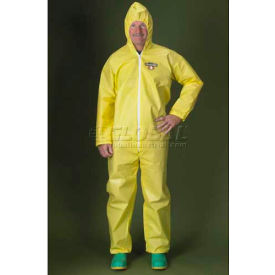 Lakeland ChemMax1 Coverall Attached Hood Elastic Wrists & Ankles L 25/Case C1B428Y-LG
