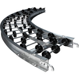 Ashland 12"W 90 Degree Curve Skate Wheel Conveyor 4L Galvanized Steel 10 WPF 