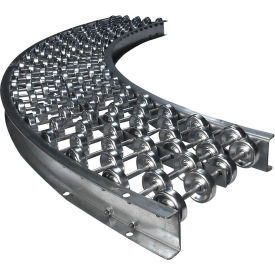 Ashland 12"W 90 Degree Curve Skate Wheel Conveyor 4L Galvanized Steel 32 WPF 