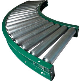 Ashland 14F S 90° Curve Roller Conveyor 21" BF 2-1/2" Roller Dia. 3" Roller Centers 