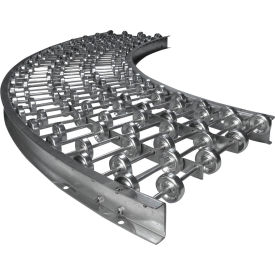 Ashland 18"W 90 Degree Curve Skate Wheel Conveyor 4-1/2L Galvanized Steel 32 WPF 