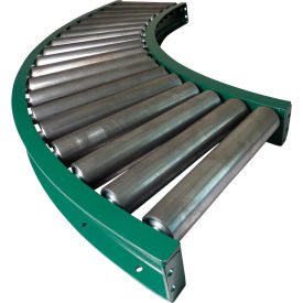 Ashland 5F S 90° Curve Roller Conveyor 21" BF 2-5/8" Roller Dia. 3" Roller Centers 