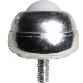 Ashland Ball Transfer Stud Style 1/4-20 Thd 1" Dia. Nylon Ball Carbon Steel Housing 75 lb. Cap. 