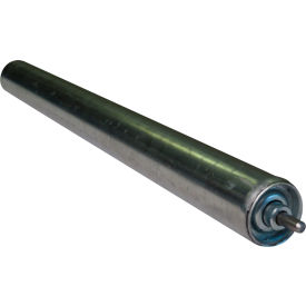 EG 1-3/8" Dia. Galvanized Steel Replacement Roller, 19" BF, 1/4" Round Plain Steel Shaft view 2