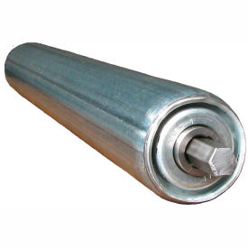 Ashland Conveyor Products 37946 Ashland Conveyor Products Galvanized Steel Replacement Roller, 1.9" Diameter, 7/16" Hex  image.