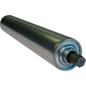 2-1/2" Dia. Galvanized Steel Replacement Roller, 12" BF, 11/16" Hex Plain Steel Shaft view 2