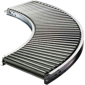 Ashland Conveyor Products 31408 Ashland 90° Curve Roller Conveyor 10" BF - 1-3/8" Roller Dia. - 1-1/2" Axles - 36" Radius image.