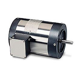 Leeson Electric 114395 Leeson Motors Motor Washdown Motor-3/4HP, 208-230/460V, 1725RPM, TENV, C FACE, 1.15 SF image.