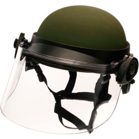 PAULSON MANUFACTURING CORP DK6-X.250AFS Paulson DK6 Series Riot Face Shield, V-50 FRAG Rated, Polycarbonate, Clear, 17" x 6" - DK6-X.250AFS image.