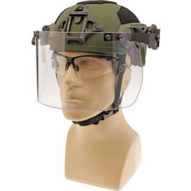 PAULSON MANUFACTURING CORP DK7-X.250AF-R-C Paulson DK7 Series Riot Face Shield, V-50 FRAG Rated, Poly, Clear, 17" x 6", DK7-X.250AF-R-C image.