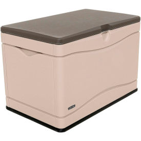 Lifetime 60103 Outdoor Deck Storage Box 80 Gallon Sand w/Brown Lid