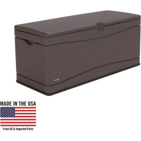 Lifetime Outdoor Storage Deck Bench Box 130 Gallon - Gray w/Black Bottom