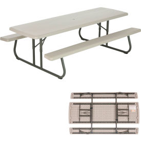 Lifetime® 8' Folding Picnic Table Putty