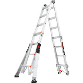 Little Giant Ladders 15197-303 Little Giant® Overhaul Articulated Extendable Ladder, Aluminum, 4 Type IAA, 375 lb. Capacity image.