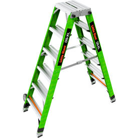 Little Giant Ladders 15786-001 Little Giant® DS-XL Dual Sided Step Ladder w/ Side-Tip Wheels, 6 Type IAA, 5 Step, 375 lb. Cap image.