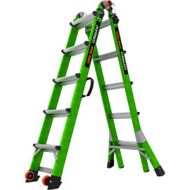 Little Giant Ladders 17122-001 Little Giant® Conquest 2.0 Articulated Extendable Ladder, Fiberglass, 5 Type IA, 300 lb. Cap. image.