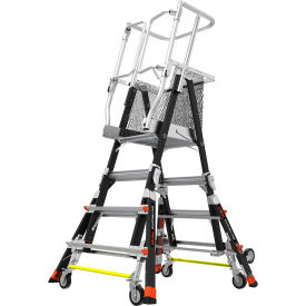 Little Giant Ladders 18503-817 Little Giant Safety Cage Enclosed Elevated Platform w/ Wheels, 3-5 Type IAA, 3 Step, 375 lb. Cap. image.