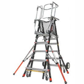 Little Giant Ladders 18509-243 Little Giant Fiberglass Aerial Safety Cage Ladder, 5-9 Type 1AA - 18509-243 image.