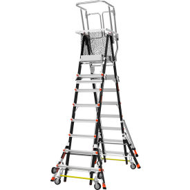 Little Giant Ladders 18515-817 Little Giant Fiberglass Aerial Safety Cage Ladder, 8-14 Type 1AA - 18515-817 image.