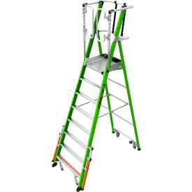 Little Giant Ladders 19708-146 Little Giant® Safety Cage Platform Ladder w/ Wheels, 8 Type IAA, 8 Step, 375 lb. Capacity image.