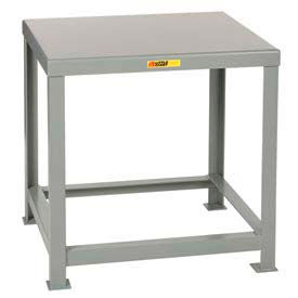 Little Giant MTH1-2230-AH Little Giant® Stationary Machine Table W/ Adj Angled Leg, Steel Square Edge, 30"W x 22"D, Gray image.