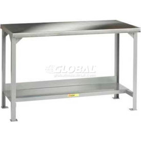 Little Giant® WSS2-3048-AH 48""W x 30""D Stainless Steel Square Edge Workbench Adjustable Height