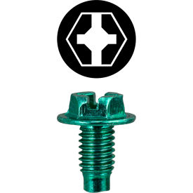 L.H.Dottie® Ground Screw w/ Leader Point Hex Head Phillips #10-32 x 3/8"" 100 Pack