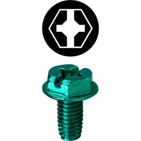 L.H.Dottie® Ground Screw w/ Thread Cutting Point Hex Head Phillips #10-32 x 3/8"" 100 Pack