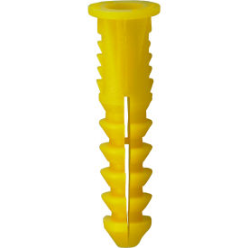 L.H.Dottie® Conical Plastic Anchor #8 #10 & #12 s Yellow 100 Pack