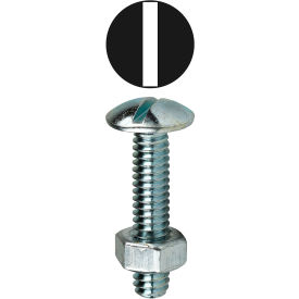 L.H.Dottie® Stove Bolt Screw Kit w/ Hex Nuts Steel 1/4""-20 Assorted 100 Pack