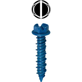 L.H.Dottie® Concrete Screw Anchor Slotted Hex Washer Head 1/4"" x 2-1/4"" 100 Pack